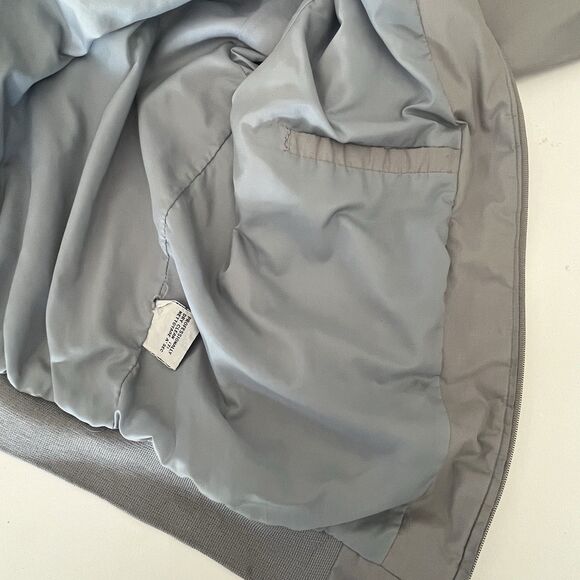 Members Only Jacket Men's 46 Vintage Gray Iconic Cafe Racer Bomber Moto Full Zip - Picture 8 of 13